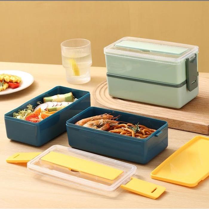 ALLIANCE Kotak Makan 2 Susun Lunch Box Tingkat Bekal Anti Tumpah