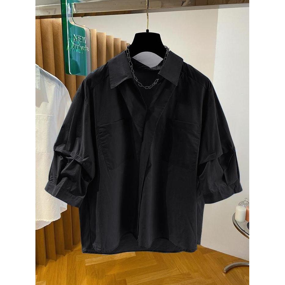 Primeroses - Cod-Cotton V-Neck Twist Blouse Wanita Katun Premium Blus Wanita Tbk