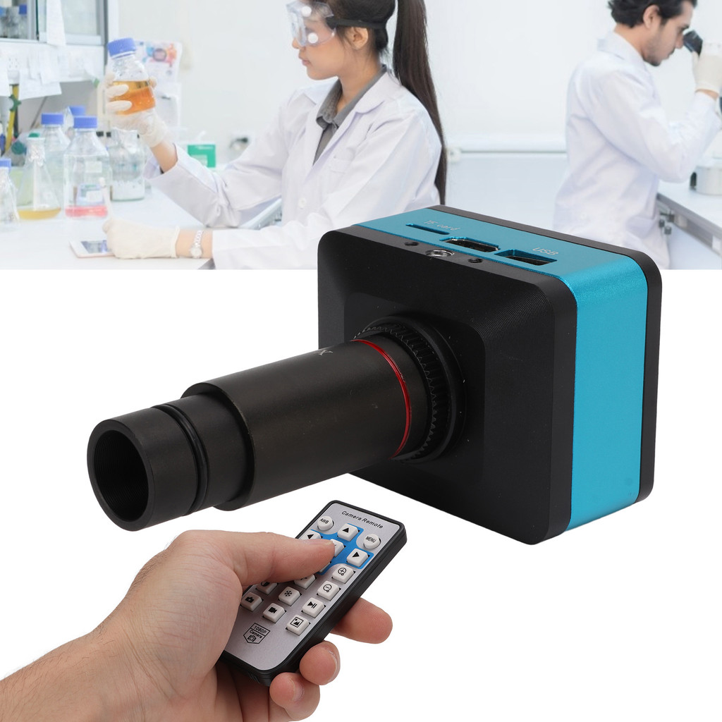 New 4K 12MP 60FPS Industrial Microscope Camera with 0.5X Lens High Definition Digital Electronic Mic