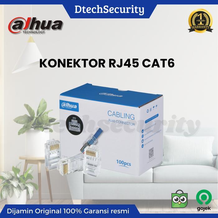 Termurah Konektor Lan Pin Rj 45 Cat.6 DahuaKonektor Pin Cat.6 Dahua Isi 100Pcs
