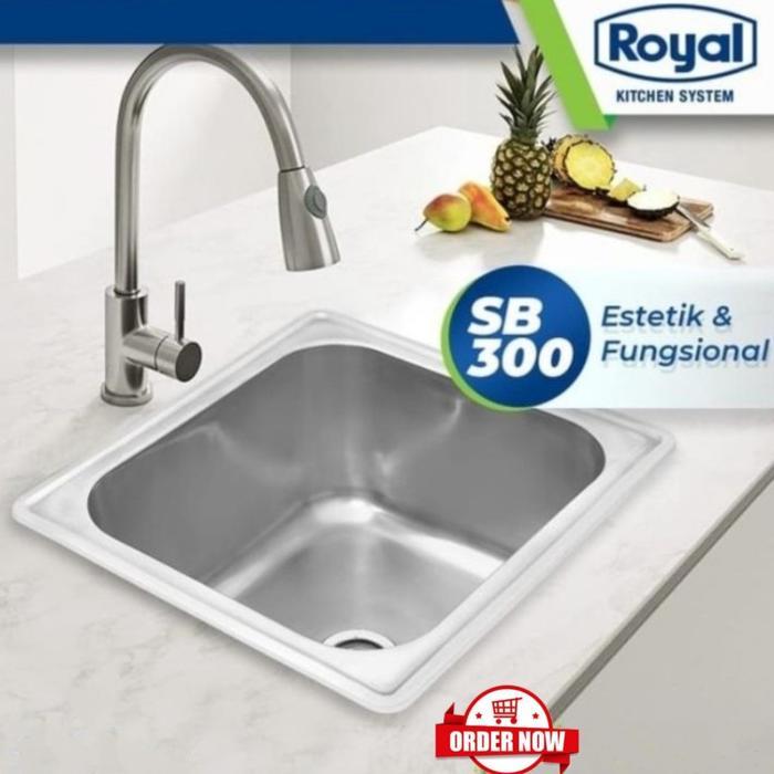 Kitchen Sink Stainless 1 Lubang Royal SB 300 / Sink 1 Lubang Dalam