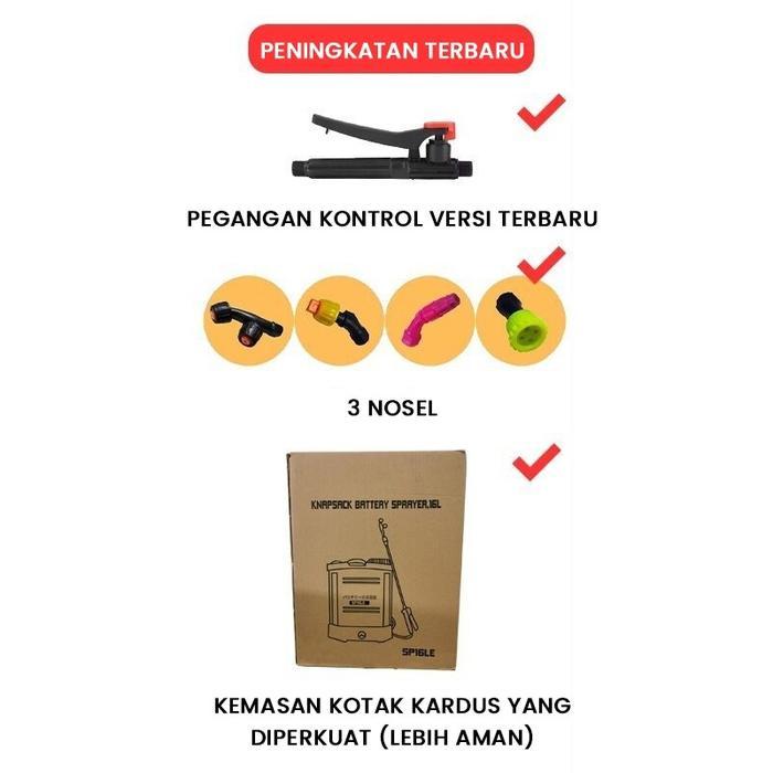 Sprayer Elektrik 20 Liter Merk Imisa & Farmjet, Desain Tahan Lama, Gendong Nyaman, untuk Semprot
