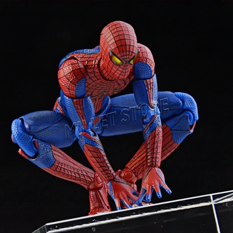 Original CT Toys 001 Spiderman Action Figure Mafex 001 The Amazing Spider-Man Figurine Model Andrew