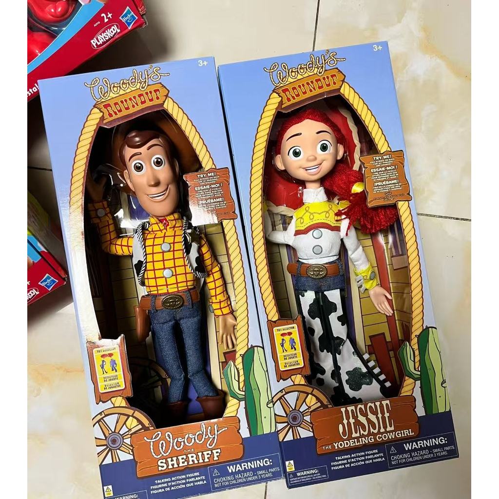 In Stock Toy Story 4 Talking Woody Jessie Action Figure Sing Soft Cute Anime Figure Decoration