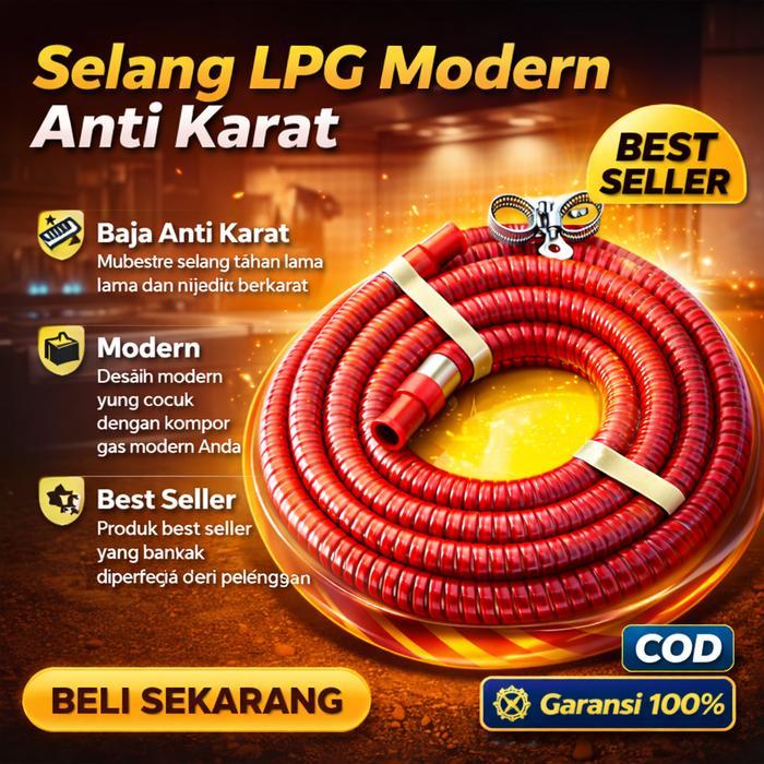 Selang Regulator Kompor Gas yang Aman dan Bagus untuk tabung 3kg dan 12kg Selang Regulator Kompor