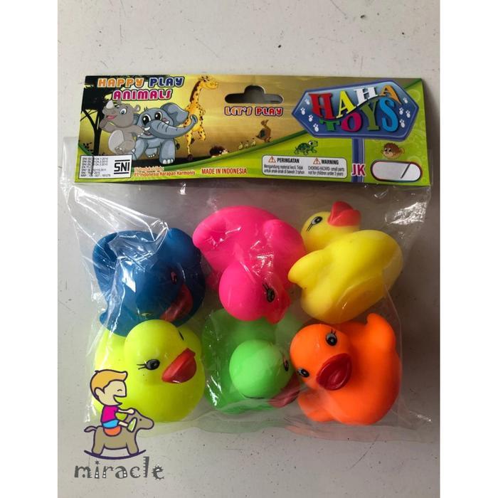Mainan Mandi Bebek Bebekan Mandi Anak isi 6 buah warna warni Bahan Aman Toys Bayi