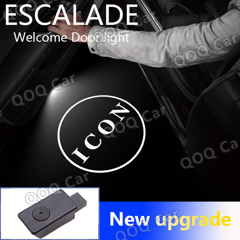For  Escalade LED Car Door Logo Welcome Shadow Light Laser Projector Ghost Lamp Modification