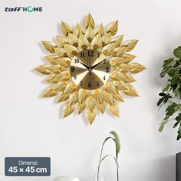 Jam Dinding Bulat Quartz Clock Geometric Pendulum 44CM - Jam Hiasan Dinding Geometric Pendulum Jam