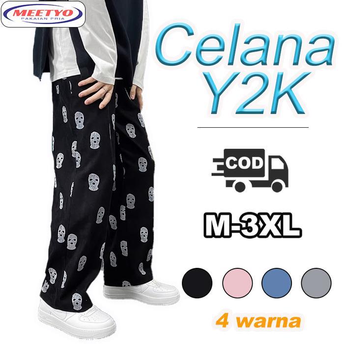 dxo (Tengkorak Y2K)Celana corduroy Premium Pria/Celana y2k/Celana panjang pria/Celana gombrong