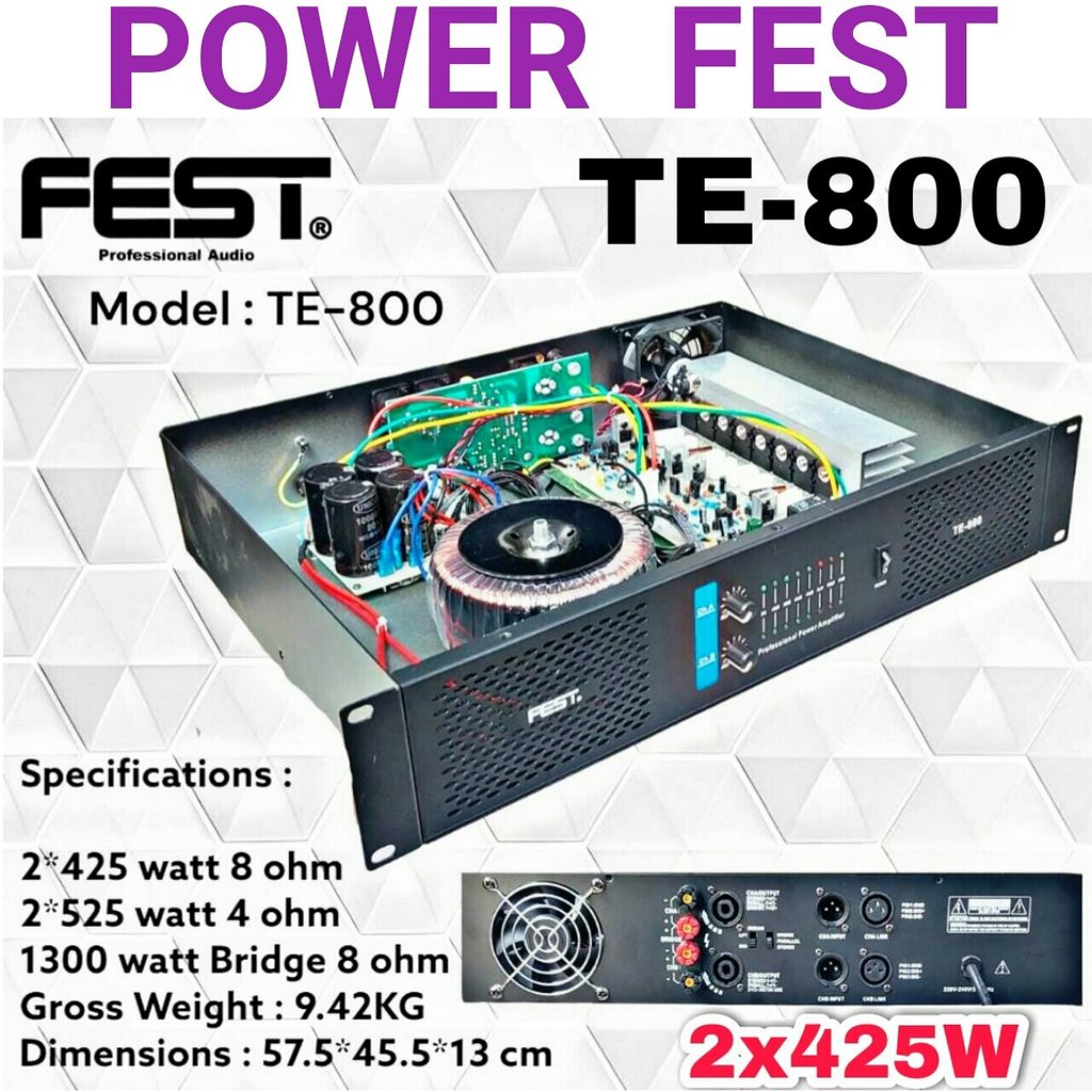 Power Amplifier FEST TE800 ORIGINAL FEST TE-800 MURAH TE 800 425W