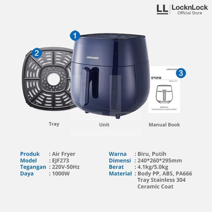 Locknlock Air Fryer 4.0 L - Ejf273 Terlaris