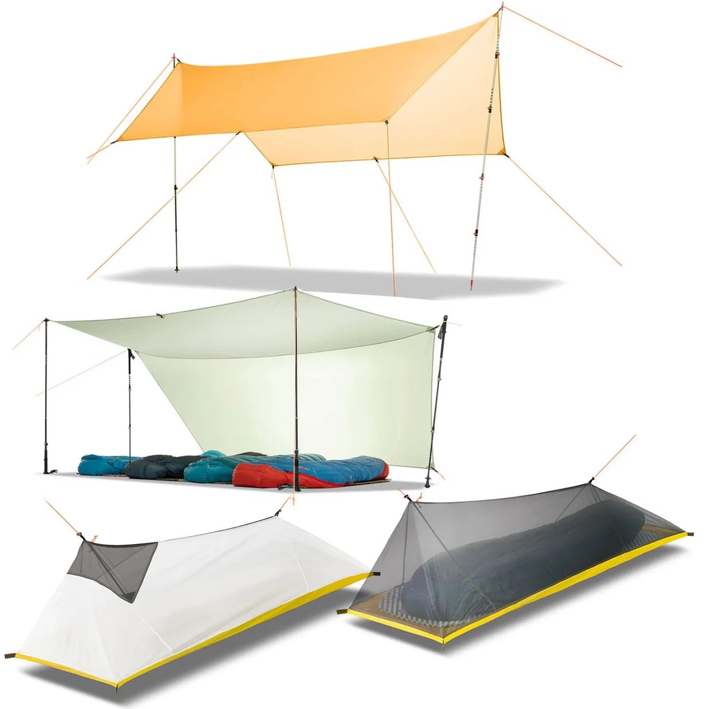 Ultralight 450g 20D Double-Sided Silicon Coating Nylon Tarp Sun Shelter Beach Tent Camping Flysheet