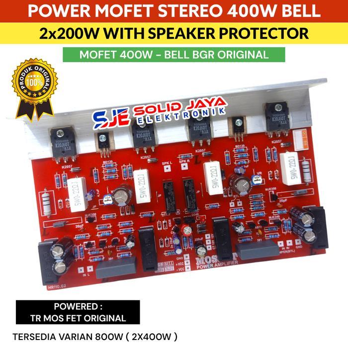 Kit Power Mofet 400W Stereo Tr Final Asli 400 Watt Amplifier Bell Bgr Terlaris