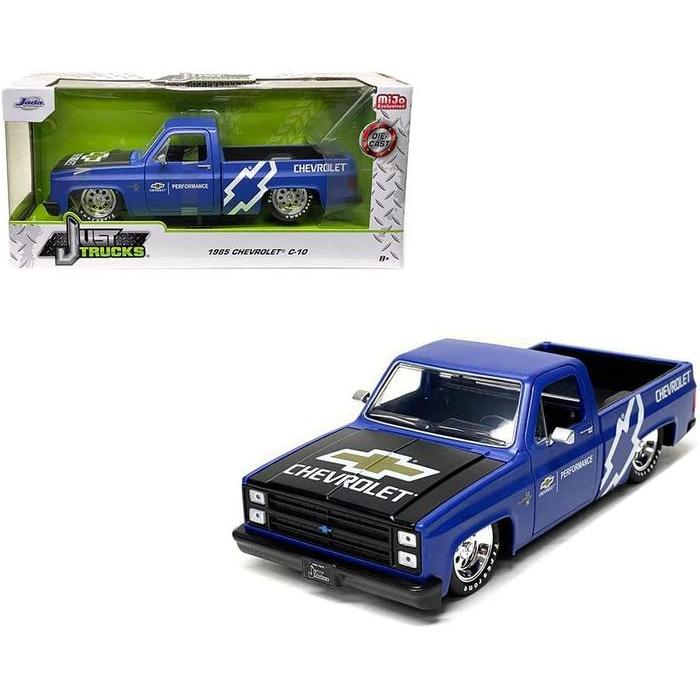 34314 JADA 1/24 1985 CHEVY CHEVROLET C10 PICKUP TRUCK BLUE DIECAST