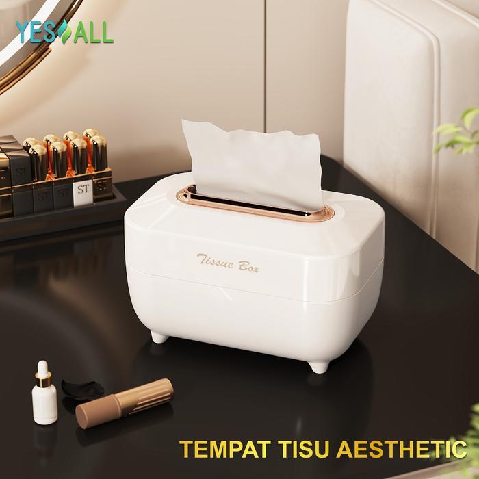 Yesall - Tempat Tisu Aesthetic - Kotak Tisu Estetik / Tempat Tisu Estetik Ruang Tamu / Wadah Tisu