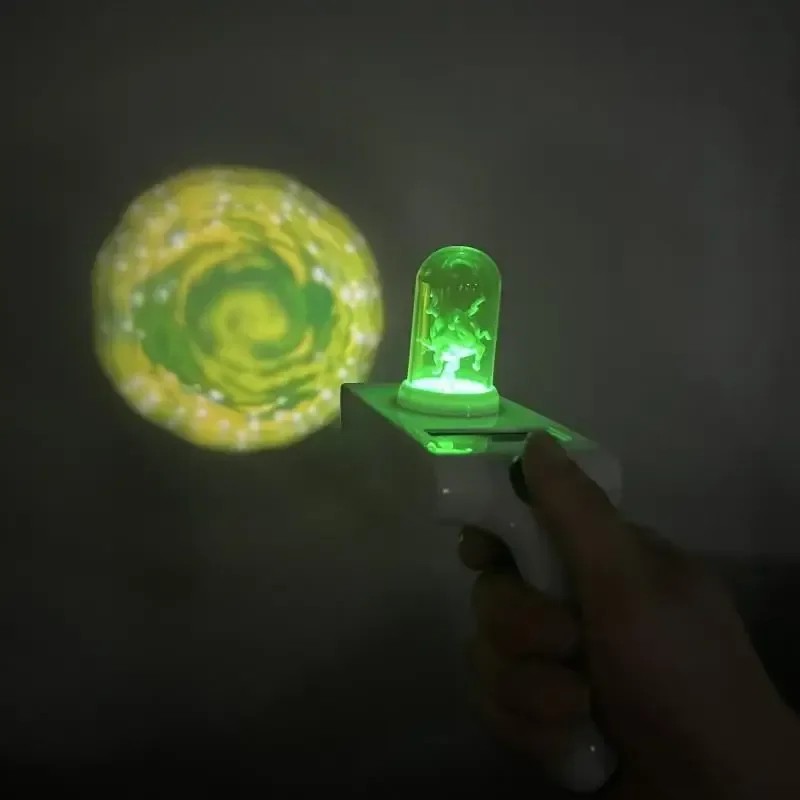 Rick And Morty Figure Portal Gun Portal Game Replica Model Luminescence Toys Assembly Toy 1:1 Anime