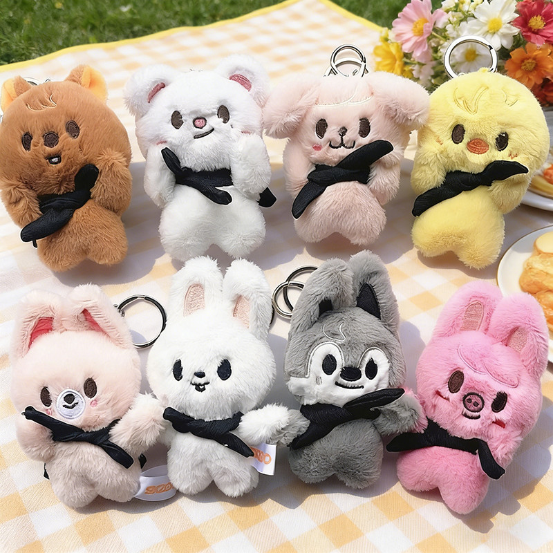 Hot Stray Kids Plush Keychain SKZOO Official Same Style Pilot Doll Magnet Week Official Same