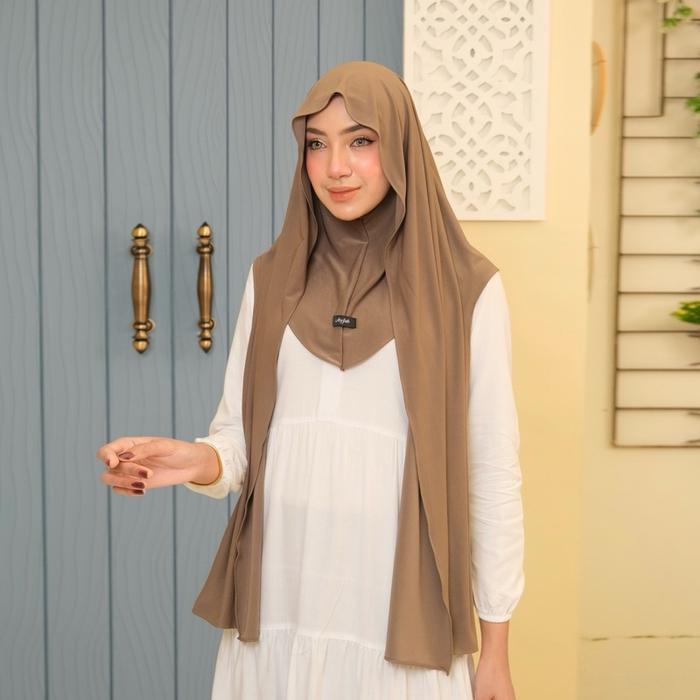 Pashmina Inner Instant Dewasa Pashmina Oval Jilbab Pashmina Panjang Muslim Kerudung Bergo Hijab