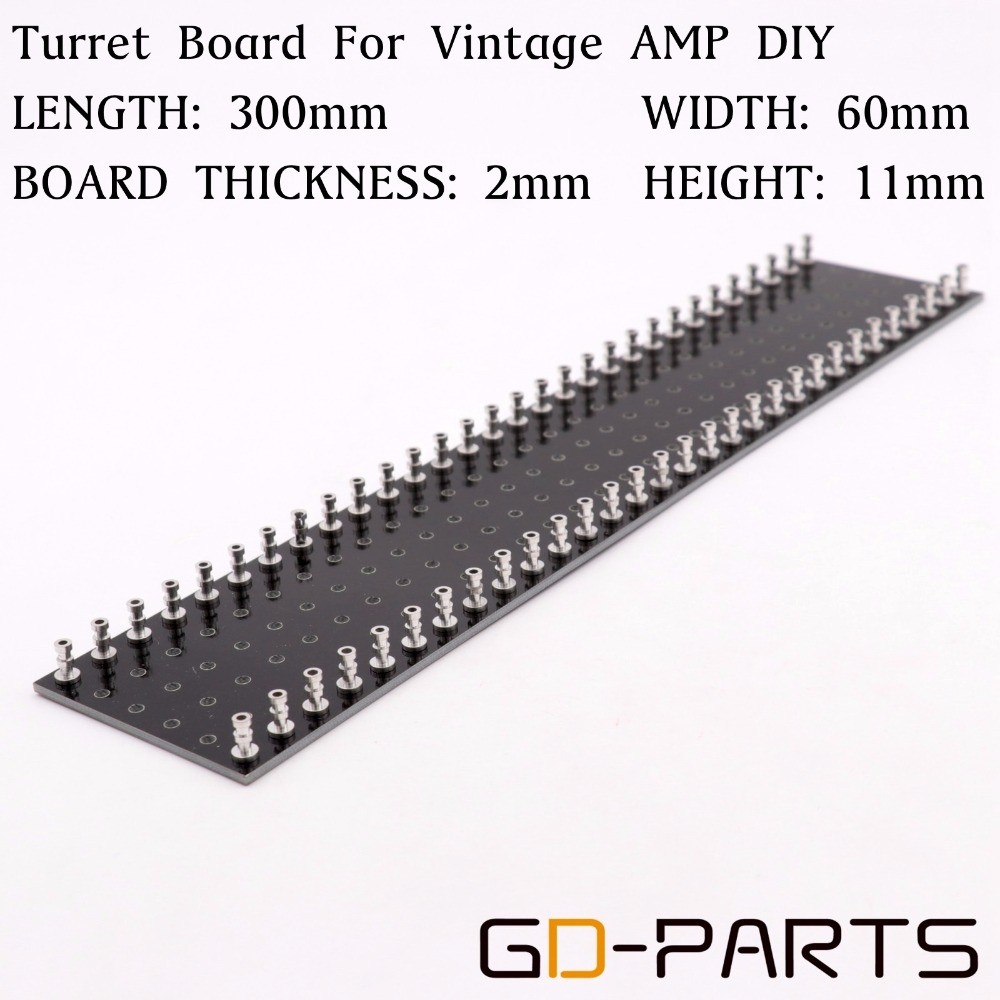 GD-PARTS 1PC 60 posts Black TAG BOARD Tag Strip Turret Board Hifi Vintage Tube Audio Guitar AMP DIY