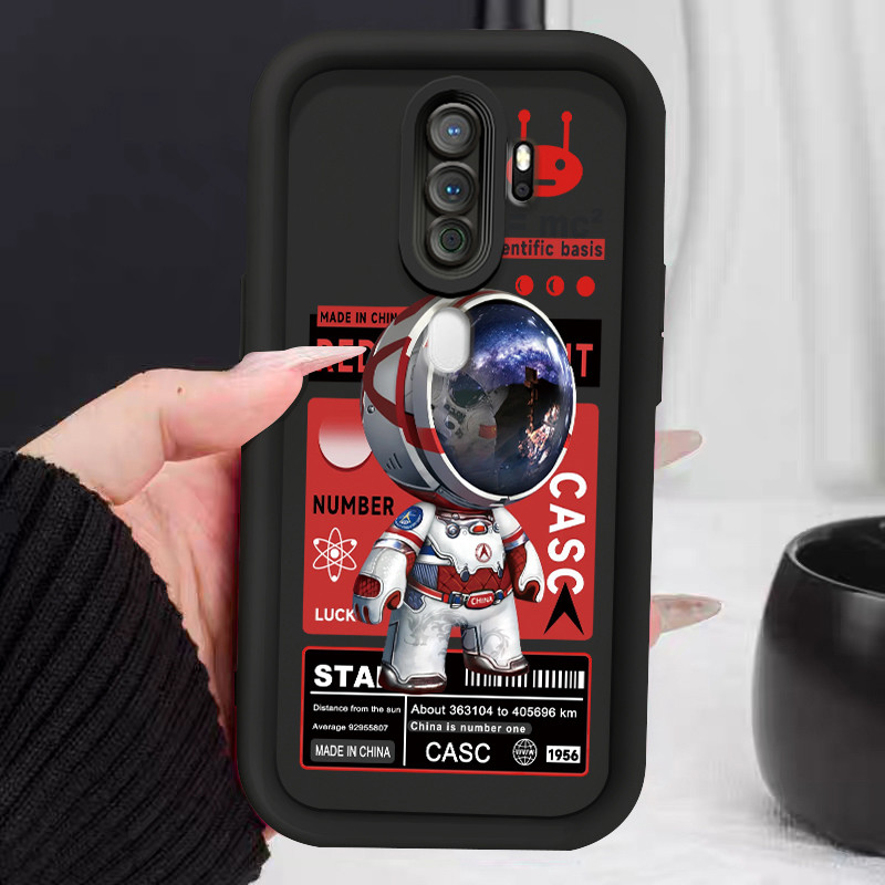 Casing Hp untuk OPPO A5 2020 A9 2020 Case Red astronaut Chibi Kasing silikon Cesing Anti Bocor Shock