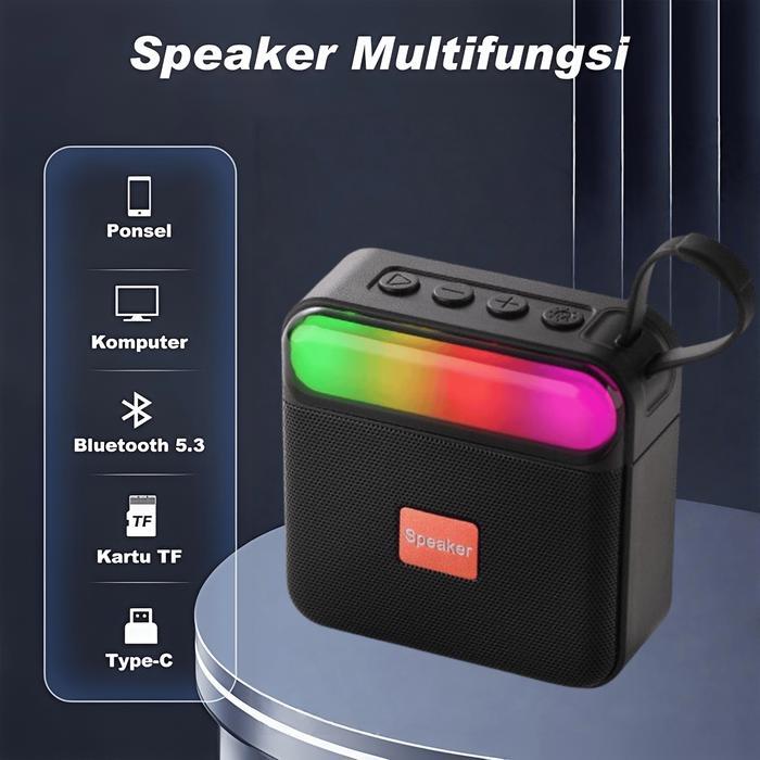 Speaker Bluetooth Mini Dengan Lampu Rgb Miniatur Sound System Dan Lighting Home Atmospheric Music
