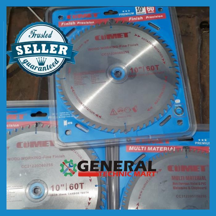 MATA PISAU GERGAJI KAYU 10"-TCT 255X30X60T CUMET