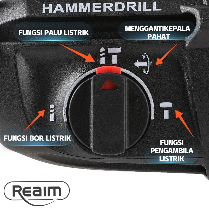 reaim Hammer Drill 26MM 3In1 Bor Tembok
