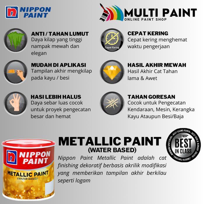 Produk NIPPON PAINT CAT METALLIC PAINT GOLD 1 KG WATER BASE METALIC PAINT NIPPON PAINT CAT LIS