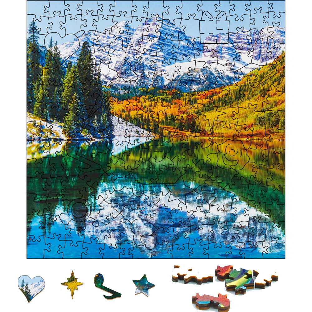 Jigsaw Puzzle gunung, mainan permainan Puzzle kayu untuk dewasa,