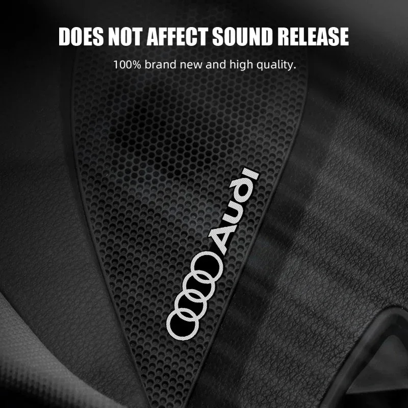 4pcs 3D Aluminum Badge Emblem Sticker car audio decorate For Audi A1 A3 A4 B8 8P A6 C7 A5 Q5 B7 B6
