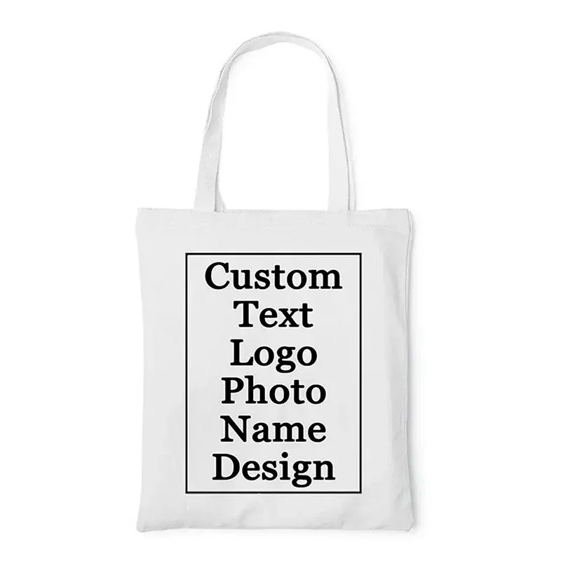 Customized Logo Picture Tote Bag Shopping Your Images Personalized Design Women Fashion Travel