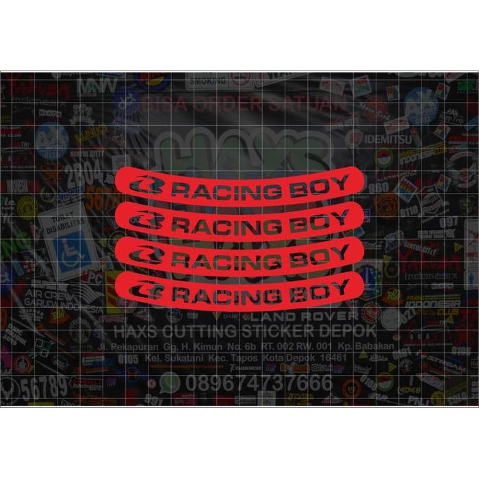 Cutting Sticker Velg RCB Racing boy