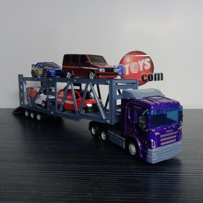 Hot Wheels - Diecast Truck Trailer Pengakut Mobil Towing Skala 64 ( Transporter Truck)