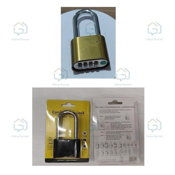 Gembok Angka Besar Gembok Angka Kombinasi 4 Digit Kunci Gembok Nomor /Gembok Angka Besar Angka Pin