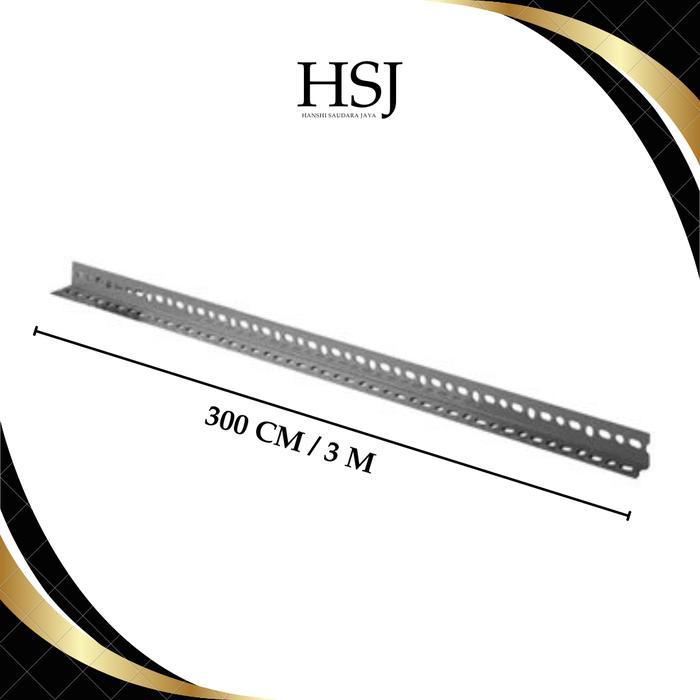 Hsj [Isi 10 Pcs] Besi Siku 3 Meter / Rak Siku Lubang Besi / Siku Rak Barang / Rak Siku Lubang Tebal
