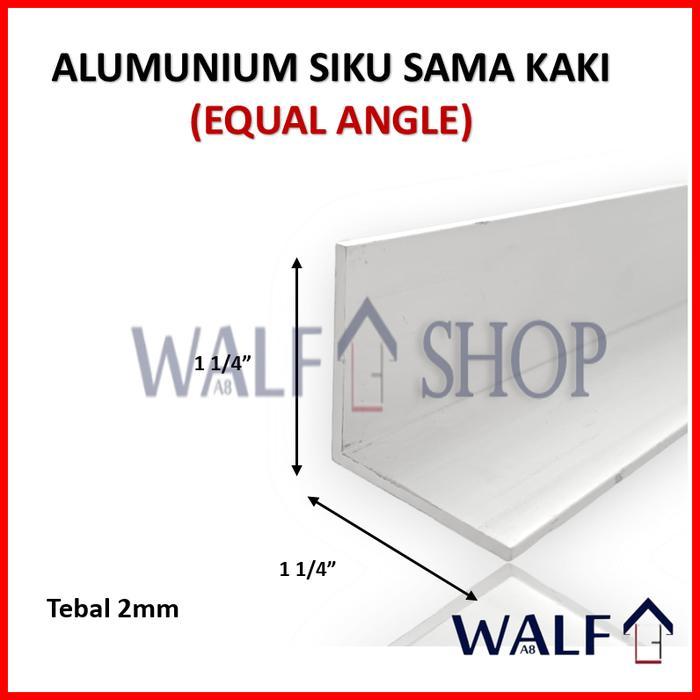 Siku Alumunium 3cm x 3cm x Tebal 2mm , Pjg 6 m TOLONG BACA DESKRIPSI