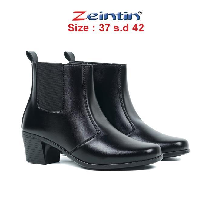 Zeintin - Sepatu Boot Wanita Hitam Polos Sepatu Boots Formal Casual Wanita Zo #Sale #Gratisongkir