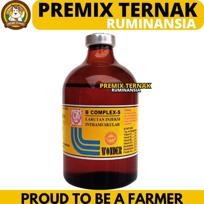 WONDER B COMPLEX 100 ML - Vitamin B Komplek Hewan - Vit B Kompleks Hewan Sapi Kambing Domba Ayam