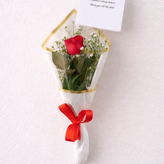 Bunga Mawar Tangkaian Buket Bunga Bunga Wisuda bunga mawar asli flowersatuan Biru Gold Kuning Merah