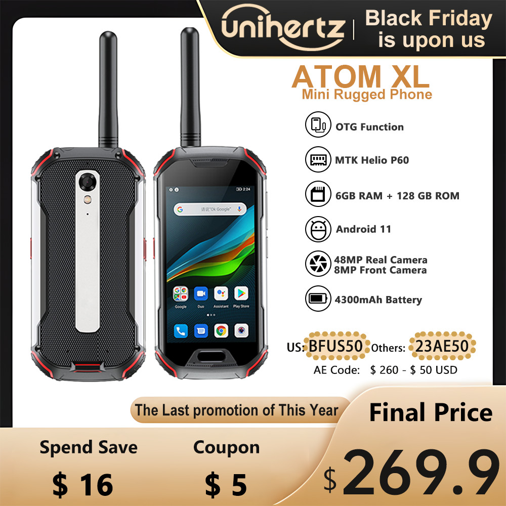 Unihertz Atom XL Rugged Waterproof Unlocked Smartphone 6GB 128GB
