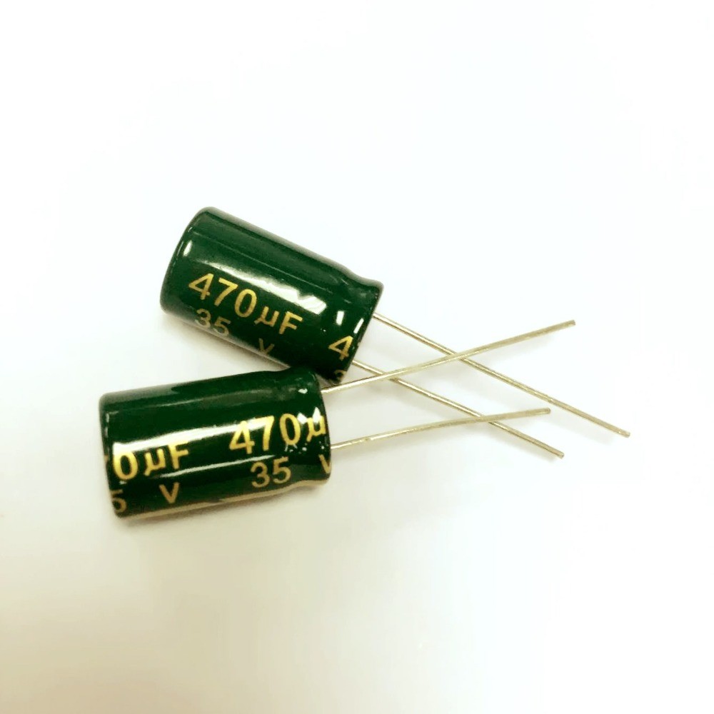 100pcs 470UF 35V LOW ESR Aluminum Electrolytic Capacitor 35V470UF 10X17mm