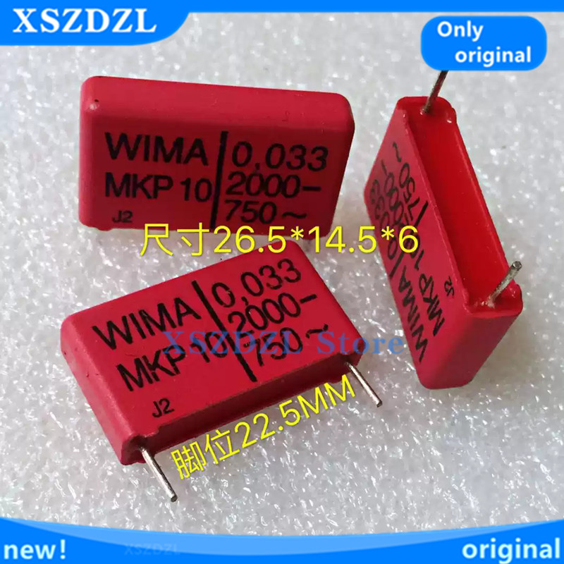 5pcs/10pcs WIMA Germany capacitor MKP10 2000V 0.033UF 333 33NF P=22.5mm