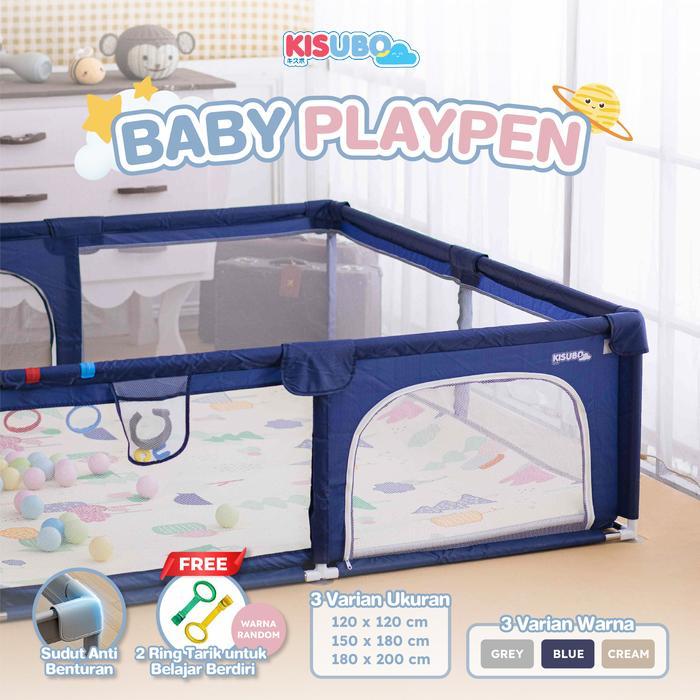KISUBO Playpen Pagar Pengaman Bayi Tempat Bermain Anak Pagar Mainan Anak Pagar Bayi Kolam Main Anak