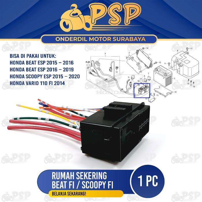 Sale Rumah Sekering Beat Fi / Scoopy Fi - Box Sekring + Kabel Honda Beat Esp Scoopy Esp Vario 110 Fi