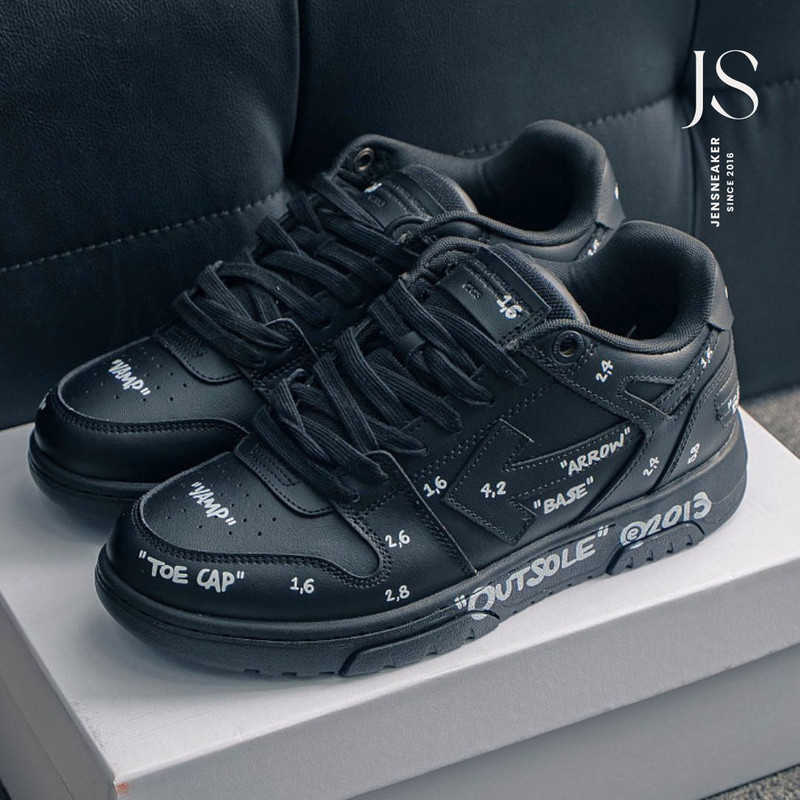 Off White Out Of Office Graffiti Black White Sneaker JS/16002 (Size 36-47)