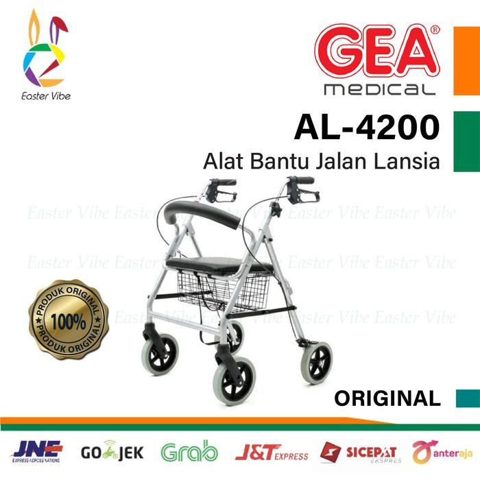Ready GEA Rollator AL-4200 Alat Bantu Jalan Lansia kursi roda walker