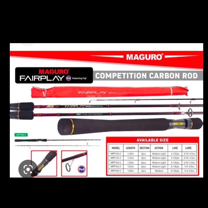 Ready joran maguro fair play 165 180 carbon mancing ikan mas