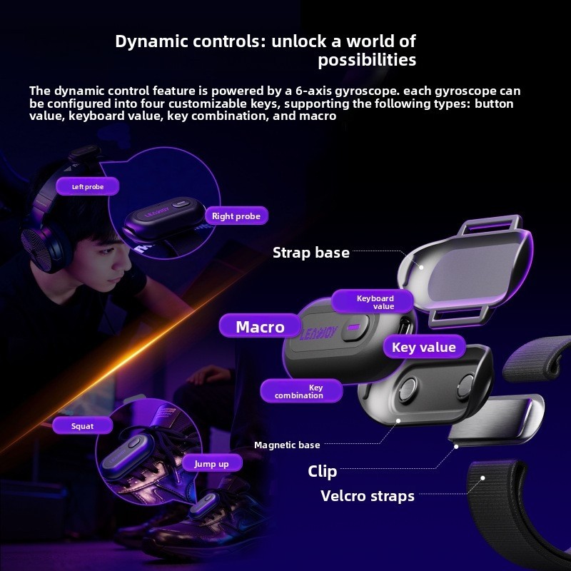Leadjoy Wireless FPS Controller for PC Switch Apex Legends - Motion Sensitive Mobile Grip Gamepad