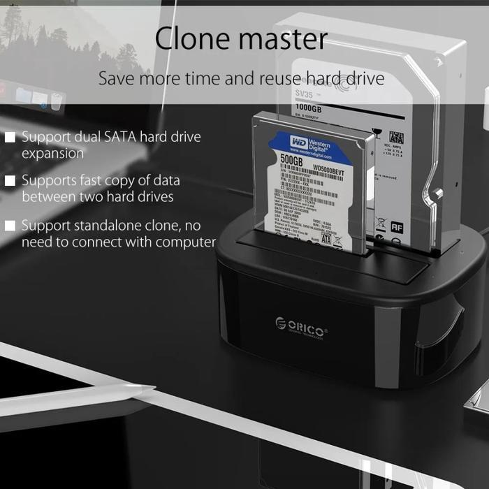 Docking Hardisk 1 Bay / 2 Bay 2.5/3.5 inch HDD / SSD SATA