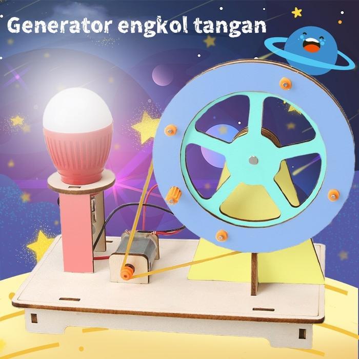 Diy Mainan Generator Listrik Mini Mainan Merakit Mainan Edukasi Generator Bohlam Listrik Mainan